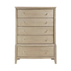 Hadly Tall Dresser Chest | 5 Drawers | Satin Nickel Knobs | Rustic Beige