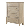 Hadly Tall Dresser Chest | 5 Drawers | Satin Nickel Knobs | Rustic Beige