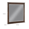 Niti Dresser Mirror | Rustic Dark Brown Birch Wood Frame | 41 x 42