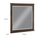 Niti Dresser Mirror | Rustic Dark Brown Birch Wood Frame | 41 x 42