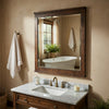 Niti Dresser Mirror | Rustic Dark Brown Birch Wood Frame | 41 x 42
