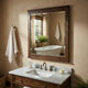 Niti Dresser Mirror | Rustic Dark Brown Birch Wood Frame | 41 x 42