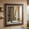 Niti Dresser Mirror | Rustic Dark Brown Birch Wood Frame | 41 x 42
