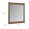 Niti Dresser Mirror | Rustic Gray Birch Wood Frame | 41 x 42