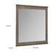 Niti Dresser Mirror | Rustic Gray Birch Wood Frame | 41 x 42