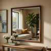 Soly Dresser Mirror | Rustic Walnut Brown Wood Frame | 40 x 53