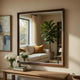 Soly Dresser Mirror | Rustic Walnut Brown Wood Frame | 40 x 53