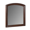 Hudy Dresser Mirror | 34 x 38 Birch Wood Arch Frame | Cherry Brown
