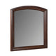 Hudy Dresser Mirror | 34 x 38 Birch Wood Arch Frame | Cherry Brown