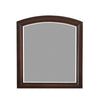 Hudy Dresser Mirror | 34 x 38 Birch Wood Arch Frame | Cherry Brown