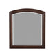 Hudy Dresser Mirror | 34 x 38 Birch Wood Arch Frame | Cherry Brown