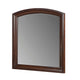 Hudy Dresser Mirror | 34 x 38 Birch Wood Arch Frame | Cherry Brown