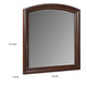 Hudy Dresser Mirror | 34 x 38 Birch Wood Arch Frame | Cherry Brown