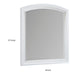 Hudy Dresser Mirror | 34 x 38 Birch Wood Arch Frame | Farmhouse White
