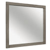 Rie Vanity Dresser Mirror | Weathered Gray Wood Frame | 36 x 41