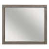 Rie Vanity Dresser Mirror | Weathered Gray Wood Frame | 36 x 41