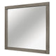 Rie Vanity Dresser Mirror | Weathered Gray Wood Frame | 36 x 41