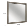 Rie Vanity Dresser Mirror | Weathered Gray Wood Frame | 36 x 41