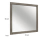 Rie Vanity Dresser Mirror | Weathered Gray Wood Frame | 36 x 41