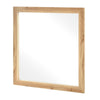 Eby Vanity Dresser Mirror | Natural Brown Wood Finish | 40 x 40
