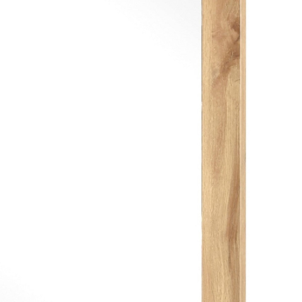 Eby Vanity Dresser Mirror | Natural Brown Wood Finish | 40 x 40