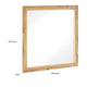 Eby Vanity Dresser Mirror | Natural Brown Wood Finish | 40 x 40