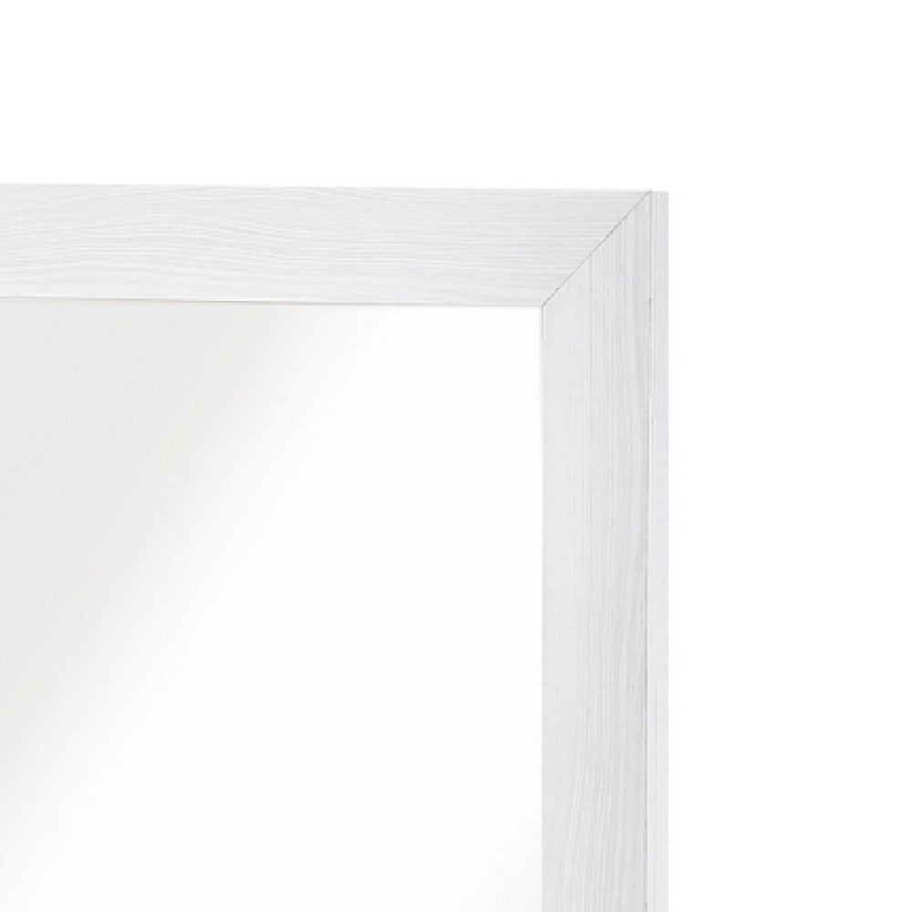 Eby Vanity Dresser Mirror | Modern White Wood Finish | 40 x 40