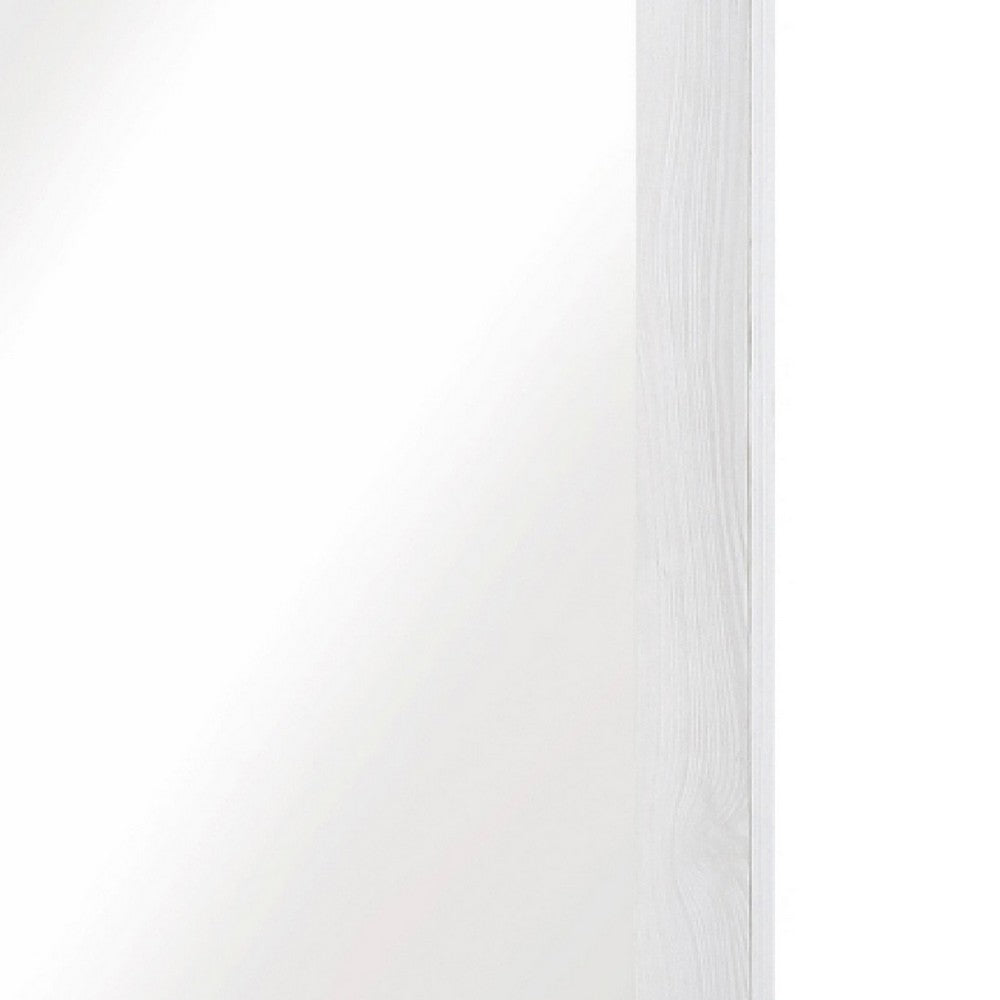 Eby Vanity Dresser Mirror | Modern White Wood Finish | 40 x 40