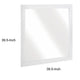 Eby Vanity Dresser Mirror | Modern White Wood Finish | 40 x 40