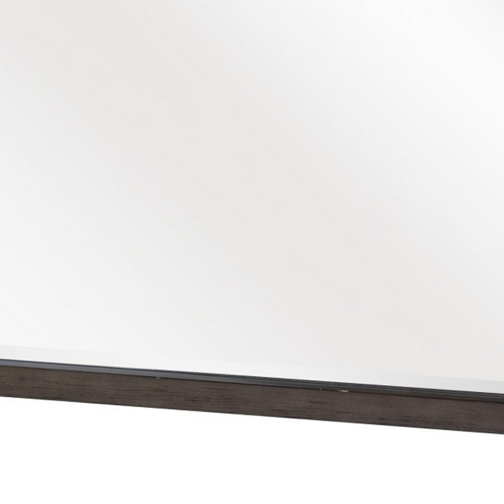 Carie Vanity Dresser Mirror | Brownish Gray Mindy Veneer | 35 x 43