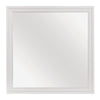 Teich Vanity Dresser Mirror | Modern Glam White Wood Frame | 39x 39