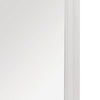 Teich Vanity Dresser Mirror | Modern Glam White Wood Frame | 39x 39