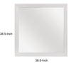 Teich Vanity Dresser Mirror | Modern Glam White Wood Frame | 39x 39