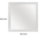 Teich Vanity Dresser Mirror | Modern Glam White Wood Frame | 39x 39