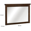 Daisy Vanity Dresser Mirror | Rustic Brown Mango Veneer Frame | 35 x 48