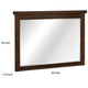 Daisy Vanity Dresser Mirror | Rustic Brown Mango Veneer Frame | 35 x 48