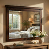 Daisy Vanity Dresser Mirror | Rustic Brown Mango Veneer Frame | 35 x 48
