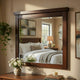 Daisy Vanity Dresser Mirror | Rustic Brown Mango Veneer Frame | 35 x 48
