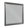 Stacy Vanity Dresser Mirror | Wire Brushed Gray Wood Frame | 39 x 41