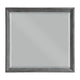 Stacy Vanity Dresser Mirror | Wire Brushed Gray Wood Frame | 39 x 41