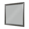 Stacy Vanity Dresser Mirror | Wire Brushed Gray Wood Frame | 39 x 41