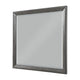 Stacy Vanity Dresser Mirror | Wire Brushed Gray Wood Frame | 39 x 41