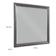 Stacy Vanity Dresser Mirror | Wire Brushed Gray Wood Frame | 39 x 41