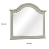 Ugo Vanity Dresser Mirror | Farmhouse Light Gray | 38 x 42 Arched Frame