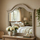 Ugo Vanity Dresser Mirror | Farmhouse Light Gray | 38 x 42 Arched Frame