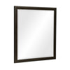 Pagi Vanity Dresser Mirror | Dark Charcoal Black Wood Frame | 38 x 42
