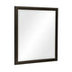 Pagi Vanity Dresser Mirror | Dark Charcoal Black Wood Frame | 38 x 42