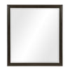 Pagi Vanity Dresser Mirror | Dark Charcoal Black Wood Frame | 38 x 42