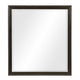 Pagi Vanity Dresser Mirror | Dark Charcoal Black Wood Frame | 38 x 42