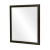 Pagi Vanity Dresser Mirror | Dark Charcoal Black Wood Frame | 38 x 42